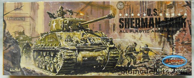 Aurora 1/48 US Army M4 Sherman Medium Tank, 317-130 plastic model kit